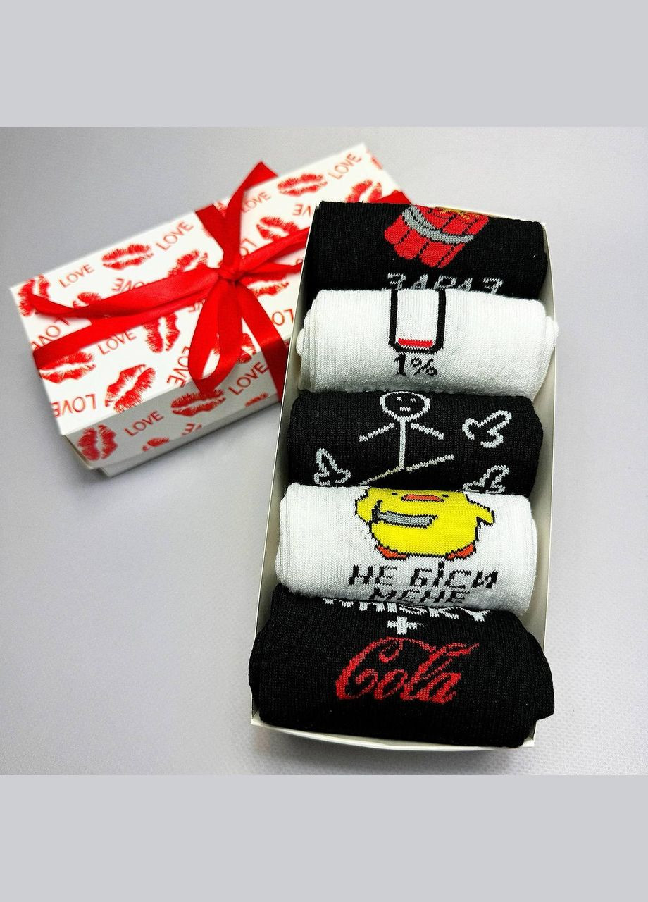 Комбинированные набор женских носков 36-41 5 пар в подарочной коробке. Vakko (308683654)