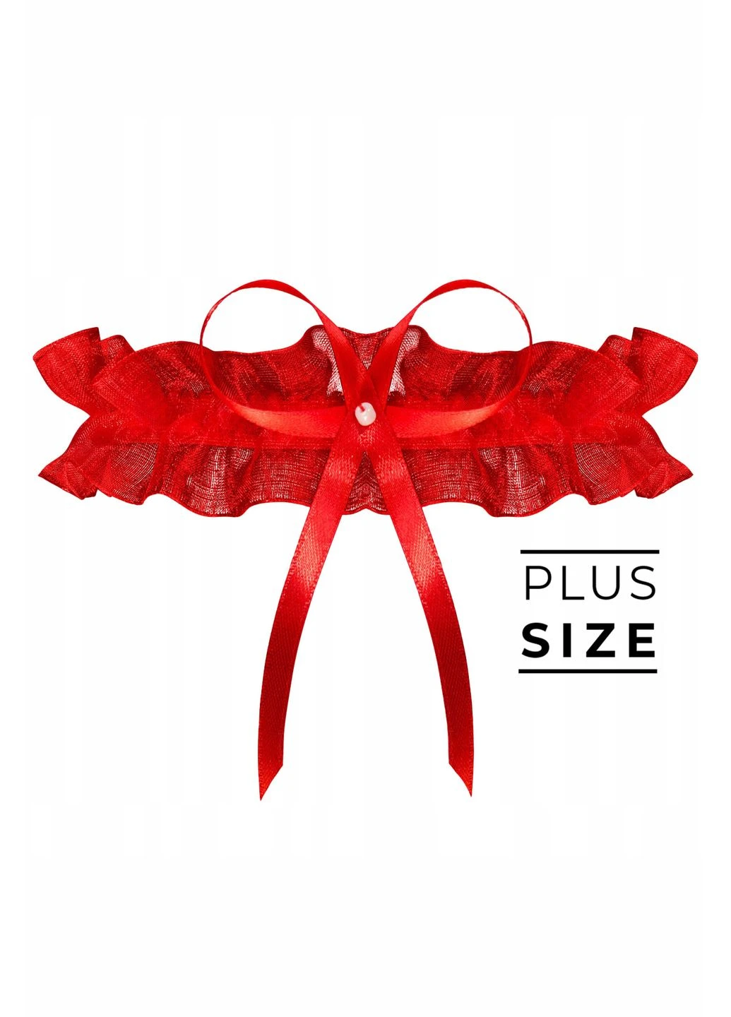 Красный демисезонный подвязка на ножку с бантиком pw-02 odessa plus size Julimex