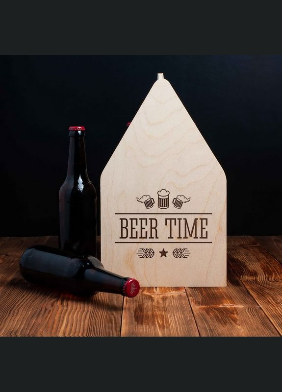 Ящик для пива "Beer time" для 6 бутылок (BDbox-34) Beige BeriDari (268036065)