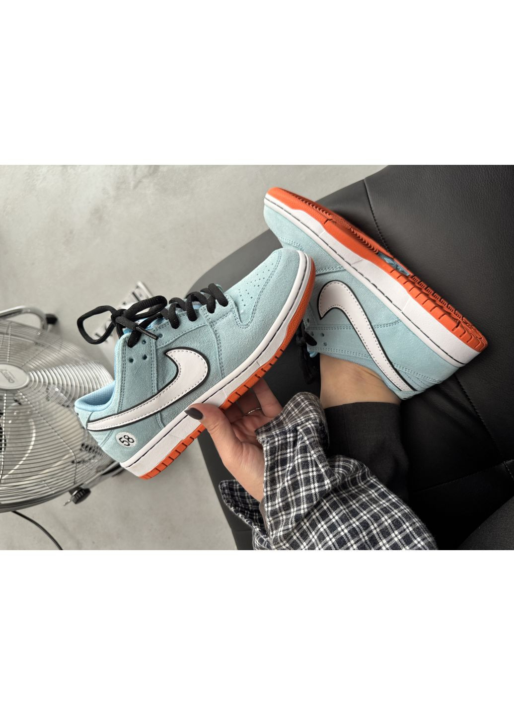 Синій кросівки чоловічі nike sb dunk low gulf blue/orange найк сб данк сині демісезон No Brand
