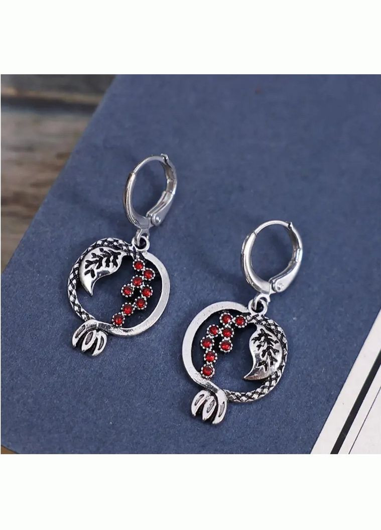 Серьги с красными фианитами граната, 1151 Fashion Jewelry (341085646)