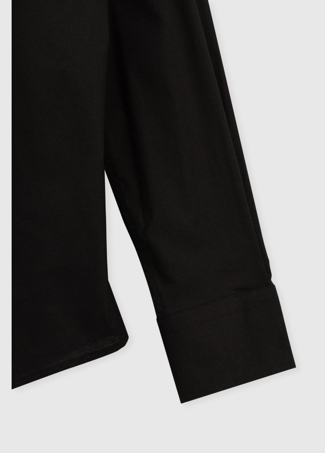 Черная рубашка однотонная Redpolo