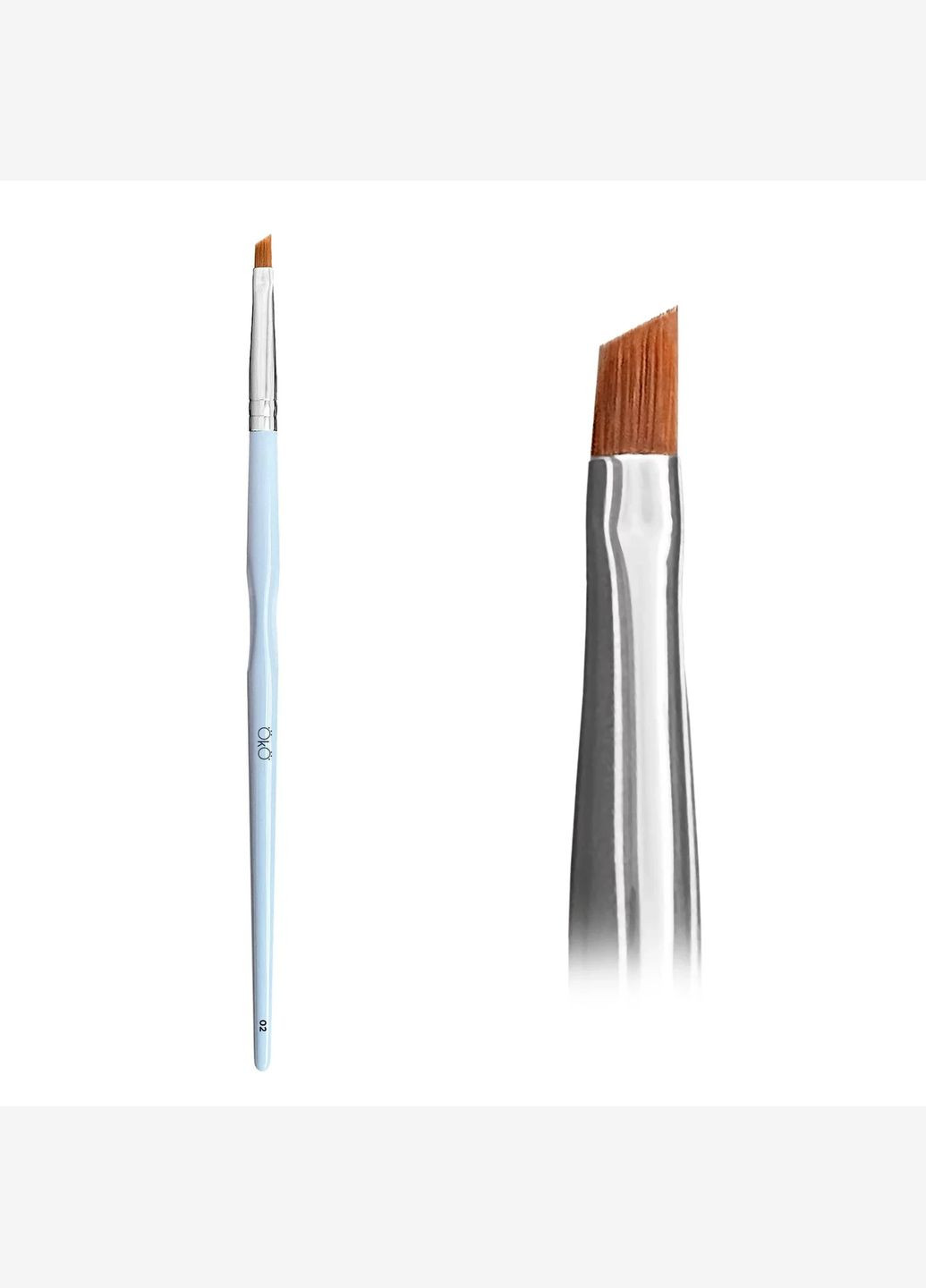 Пензлик маленький скошений для брів lash&brow 02 OkO (315016235)