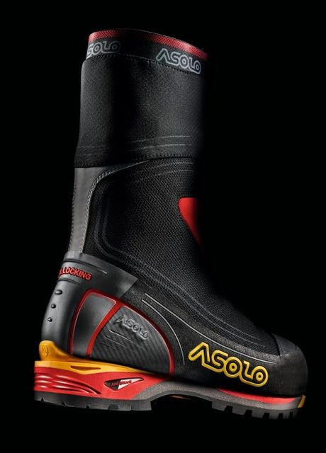 Цветные осенние ботинки для альпинизма mont blanc gv черный-красный Asolo