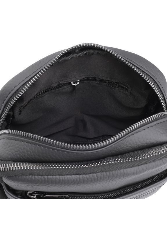 Мужская кожаная барсетка маленькая Qvant 14331 - Черная Tiding Барсетка (366889796)