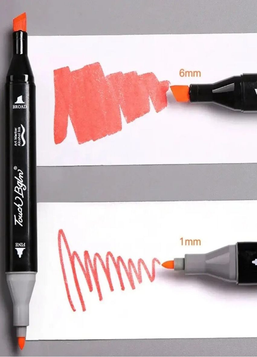 Скетч маркери двосторонні 30 кольорів | Спиртові маркери для малювання та творчості No Brand (352192372)