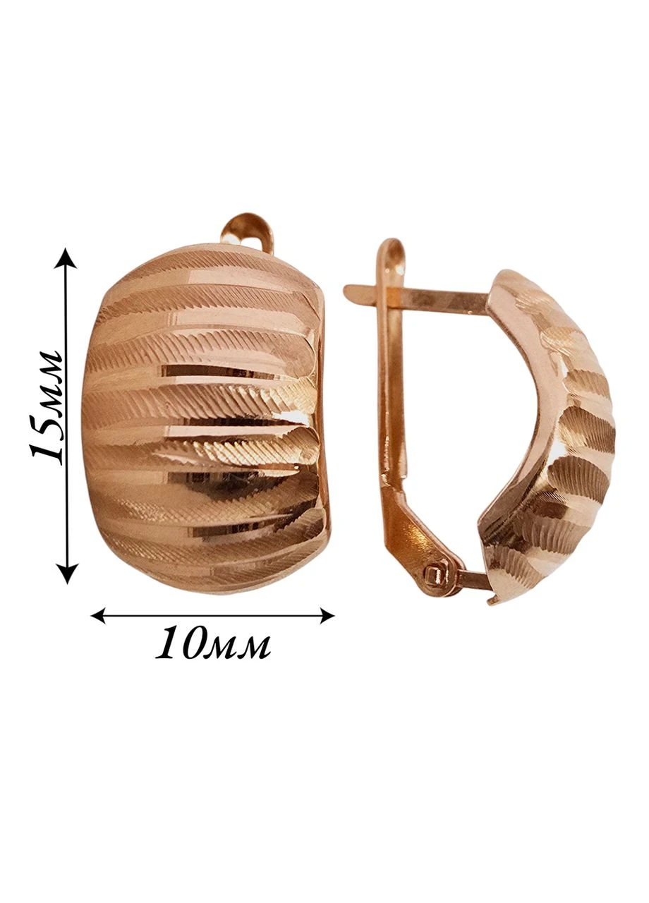 Золоті сережки з алмазною гранню 2003251101-1с SOVA jewelry house (363840210)