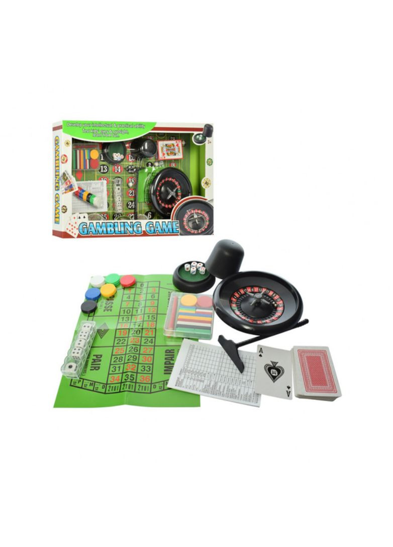 Настольная игра Казино покер рулетка фишки холст (88130F) No Brand (302215702)