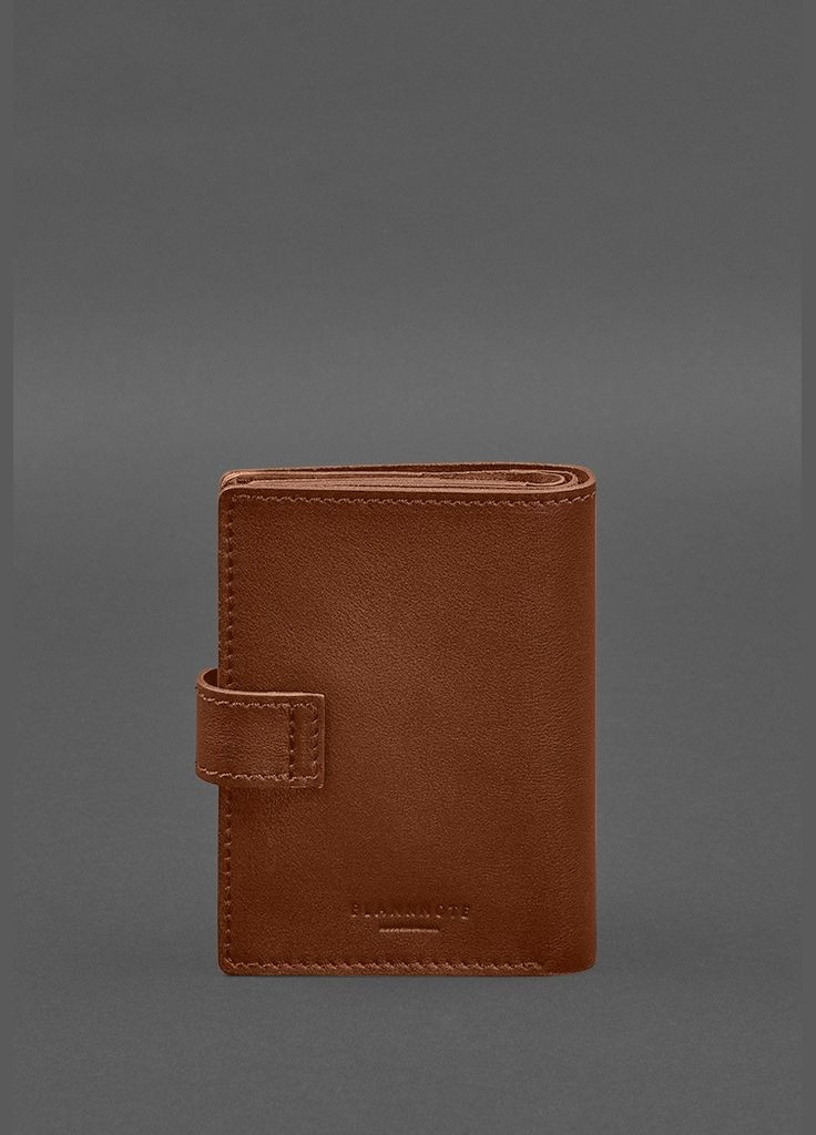 Шкіряна обкладинка-портмоне для військового квитка офіцера запасу (вузький документ) Світло-коричнева (A-028333) BlankNote (328961454)