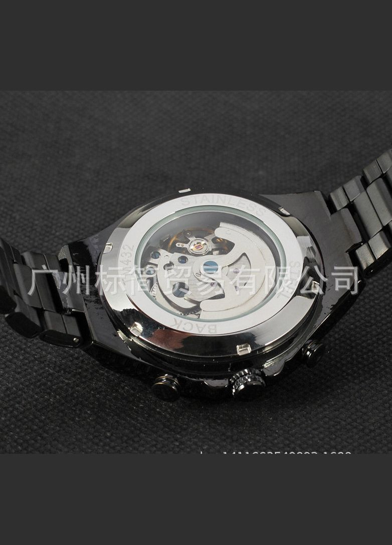 Часы мужские механические наручные Skeleton с автоподзаводом Черный с золотом ( код: IBW903BY ) Winner (365865072)