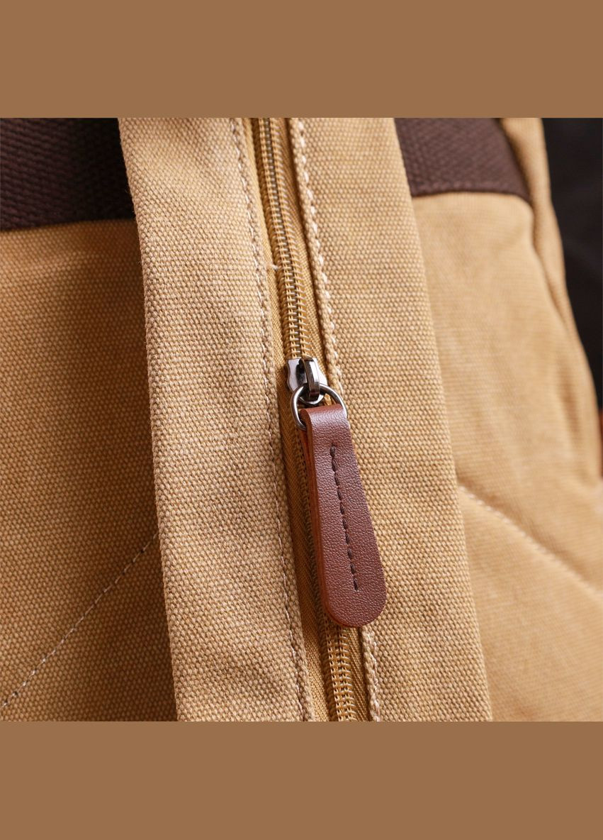 Рюкзак чоловічий текстильний із ущільненою спинкою відділенням для планшета сумка через плече слінг 22171 Пісочний Vintage (301871680)