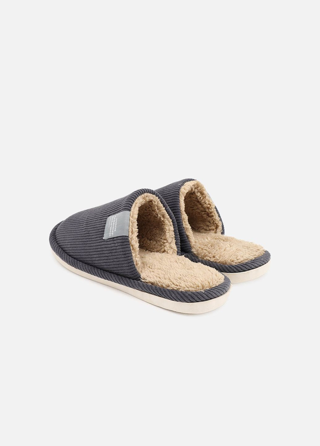 Капці домашні чоловічі колір сіро-синій CB-00276881 No Brand (342716418)