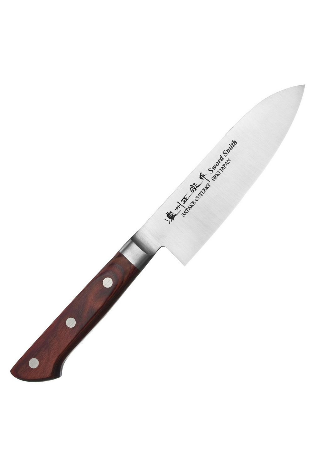 Кухонный японский нож 15 см Satake коричневые,