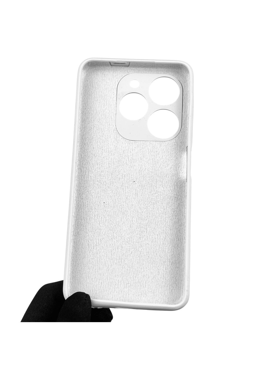 Чехол для Spark 20 (KJ5n) силиконовый с микрофиброй нескользящий на техно спарк 20 белый Tecno (366385809)