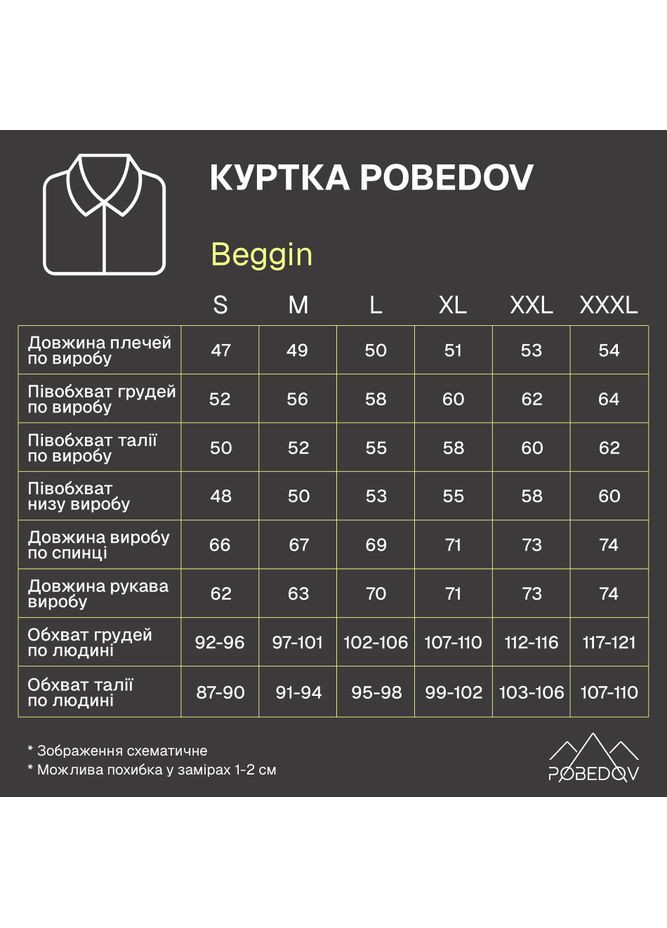 Чорна демісезонна куртка beggin чорний Pobedov