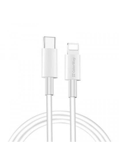 Дата кабель USB TypeC to Lightning 1.0m 3A white (CW-CBPDCL032-WH) Colorway usb type-c to lightning 1.0m 3a white (268141167)