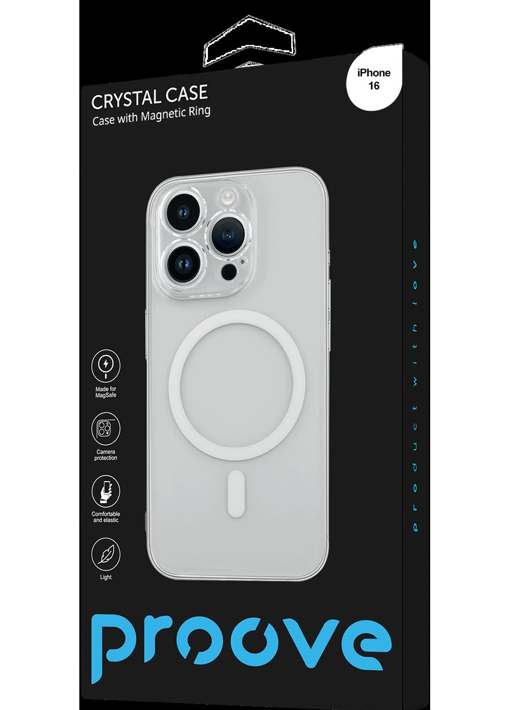 Чохол-накладка Crystal Magnetic Ring для iPhone 16 Proove (360422495)