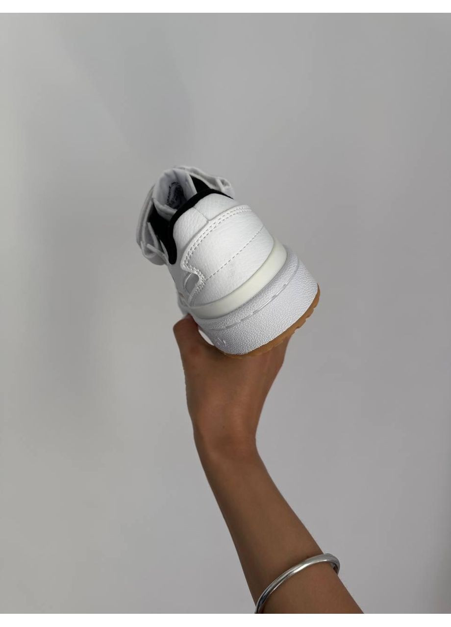 Черные демисезонные кроссовки мужские adidas forum white / black gum адидас форум No Brand