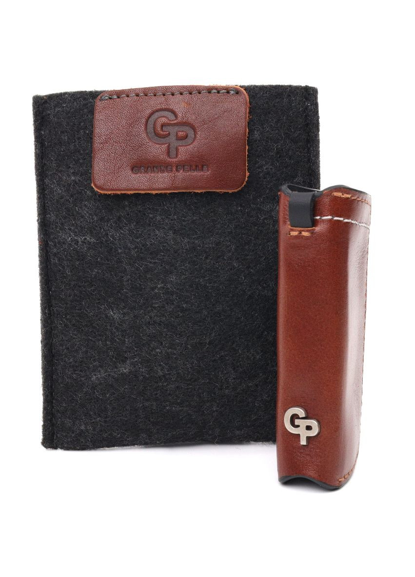 Зручна шкіряна ключниця Grande Pelle коричнева (sku_11392) No Brand (327819625)
