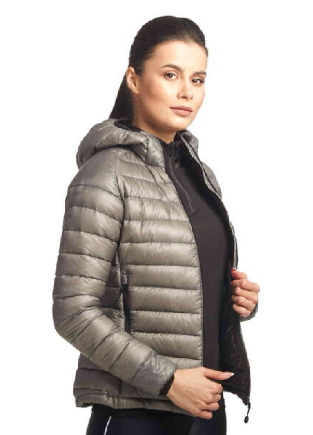 Сіра демісезонна жіноча пухова куртка ROCK FRONT Mistral UL