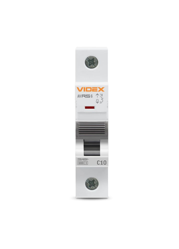 Автоматический выключатель RS6 1п 10А С 6кА RESIST (VFRS6-AV1C10) Videx (282312699)