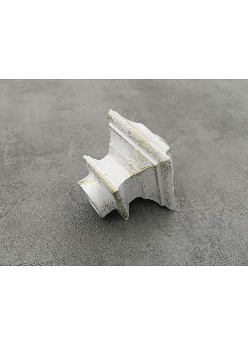 Карниз Борджеза гладкая штанга одинарный ретро 25 мм 200 см Белое золото Quadrum (352780376)