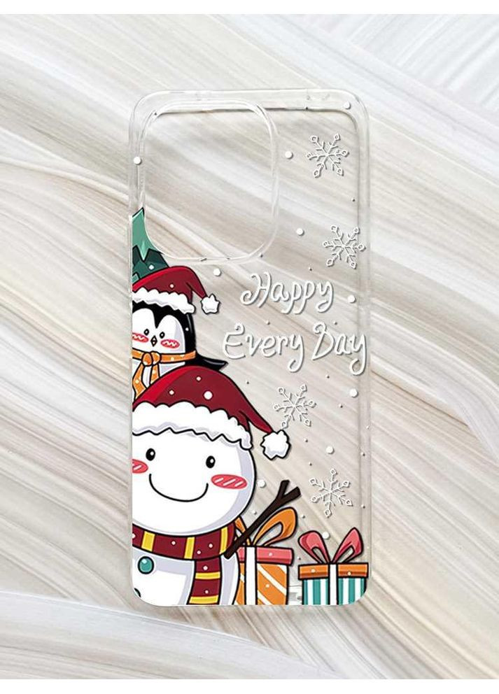 Чехол на Xiaomi Redmi 13 Снеговик и пингвин (новогодний принт 156) CASE CONTROL (362969175)