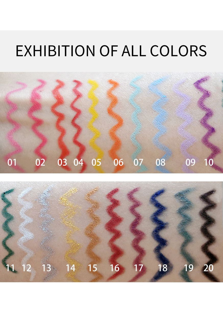 Кольорова водостійка кремова гелева підводка лайнер для очей Creme Gel Liner COLOUR OUTSIDE колір 01 Handaiyan (294612003)