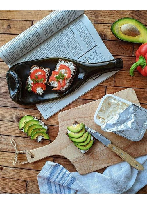 Блюдо Пляшка MZ-692359 коричнева Mazhura (349221278)