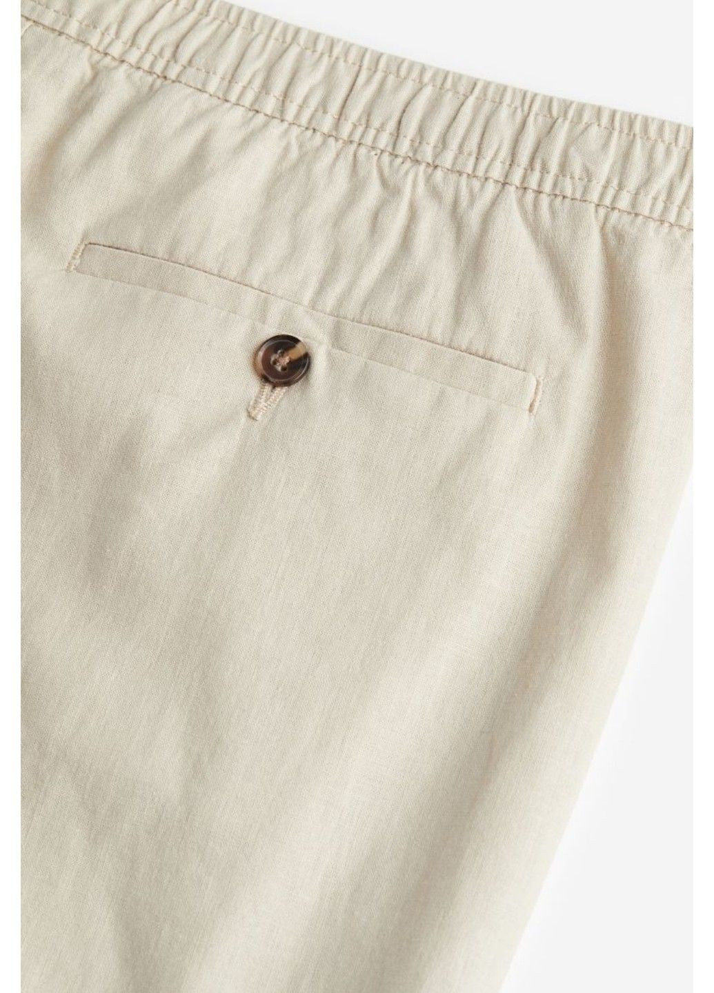 Мужские льняные шорты Regular Fit (56992) XL Светло-бежевые H&M (292301157)