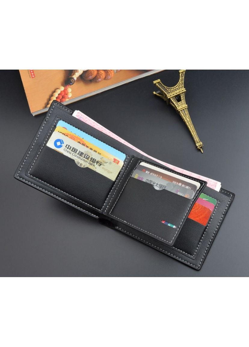 Классический мужской кошелек из экокожи в стиле крокодила черный No Brand (351536526)