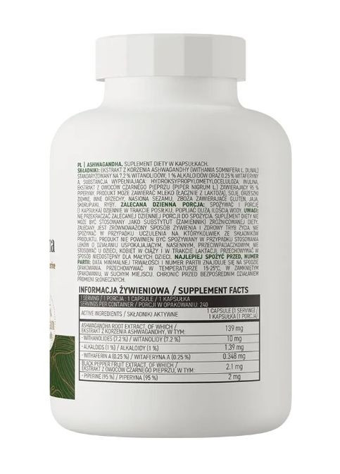 Ashwagandha 240 Caps Ostrovit (299150680)