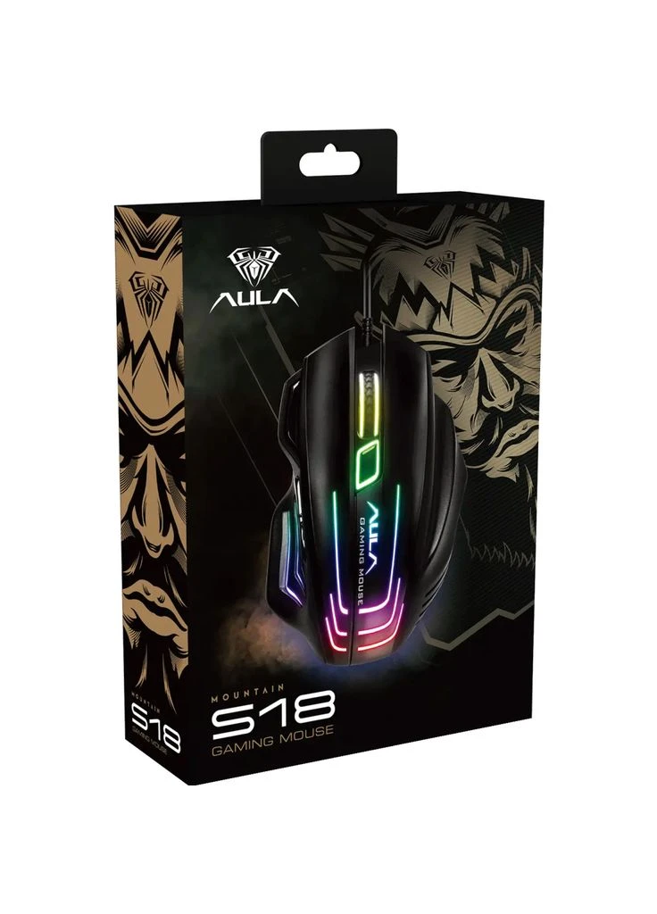 Мишка S18 USB Black (S18) Aula (382070939)