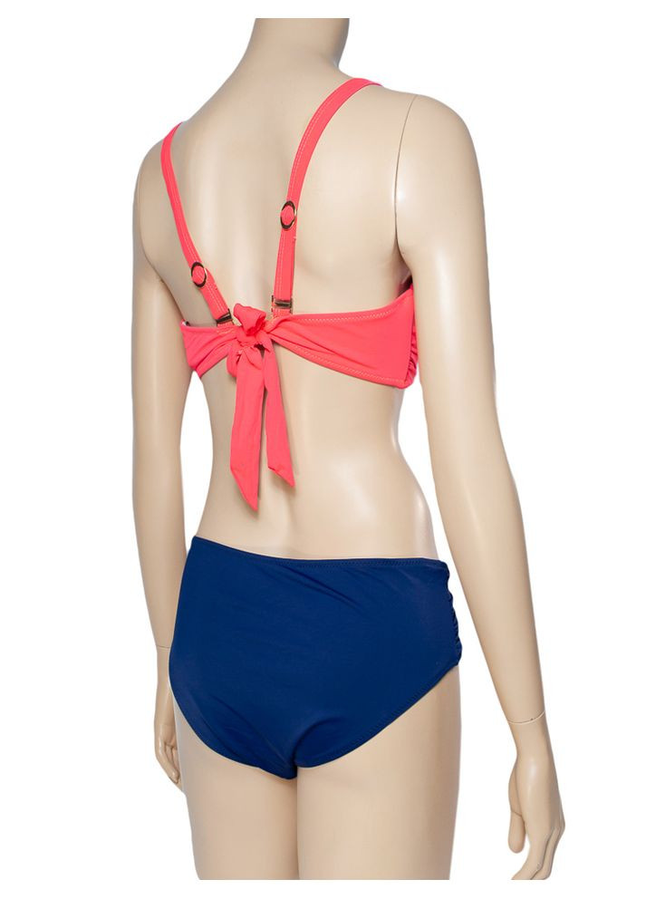 Комбинированный летний купальник с плотной чашкой пуш ап для маленькой груди модель 0367 арт.313018 раздельный Sisianna