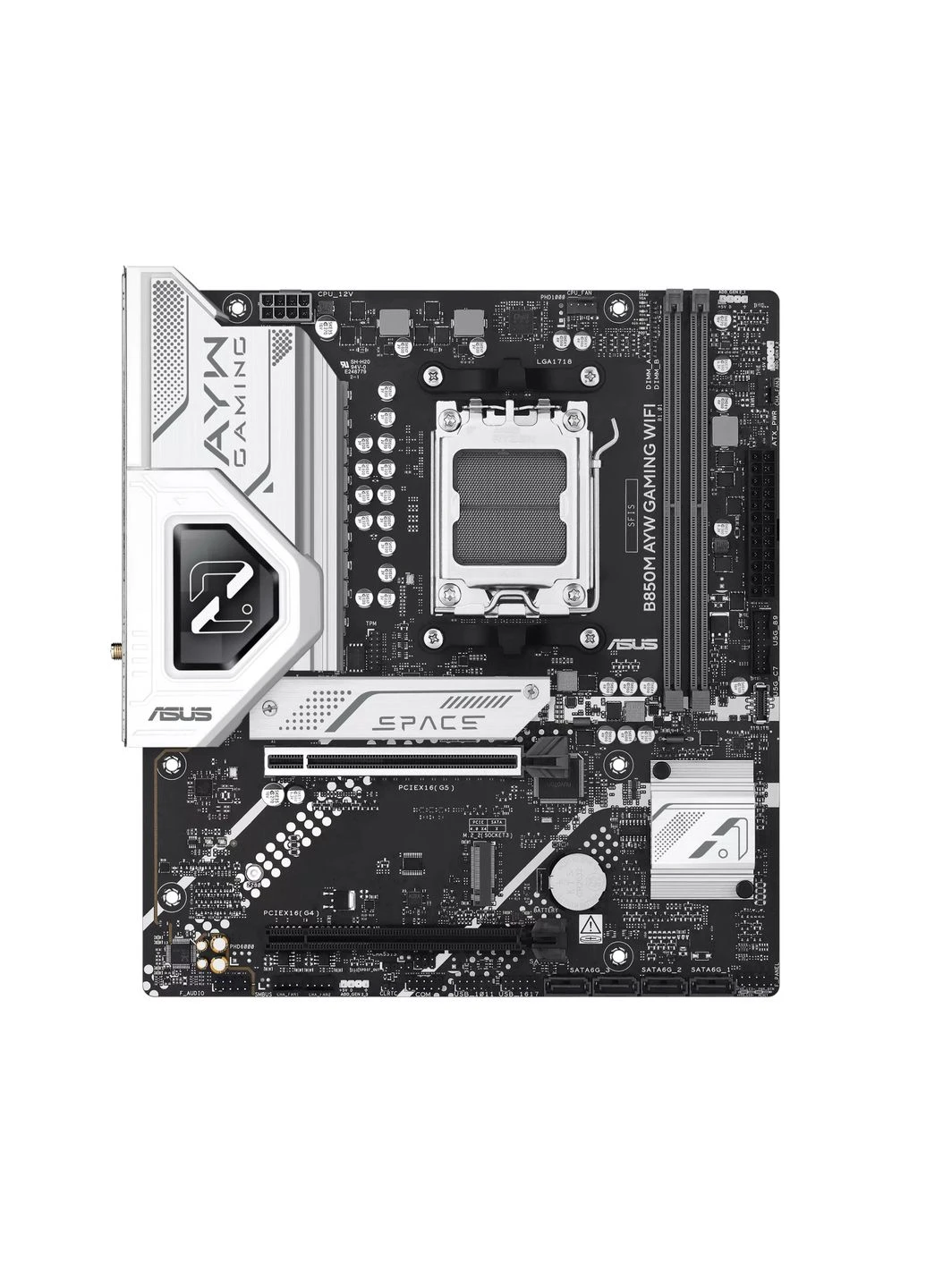 Материнская плата B850M AYW GAMING WiFi sAM5 B850 2xDDR5 M.2 HDMI Wi-Fi BT mATX Asus (387356861)