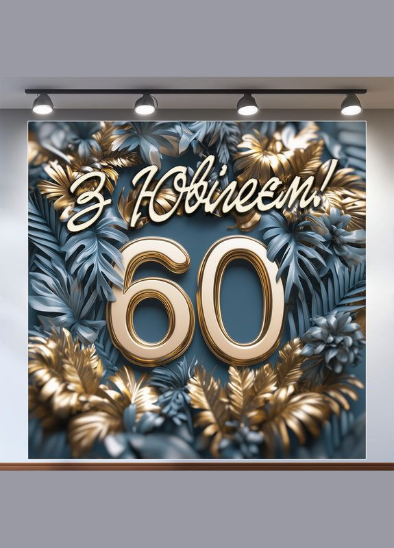 Банер для фотозони "З Днем народження" | 1.6×1.6 м | Святковий фон №42267 Vinylpex (360979726)