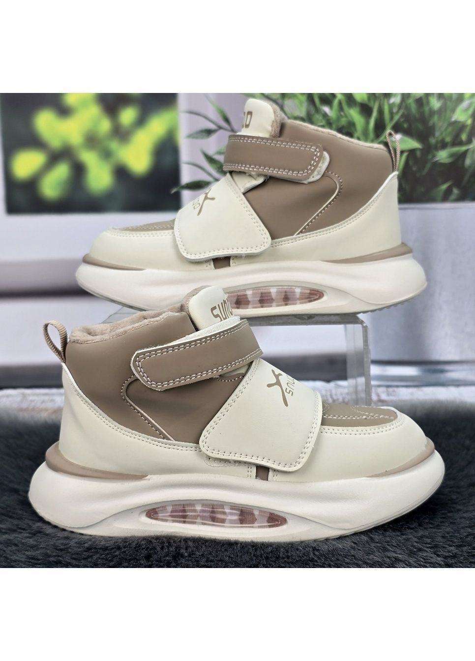Бежевые повседневные осенние ботинки детские демисезонные бежевые Jong Golf