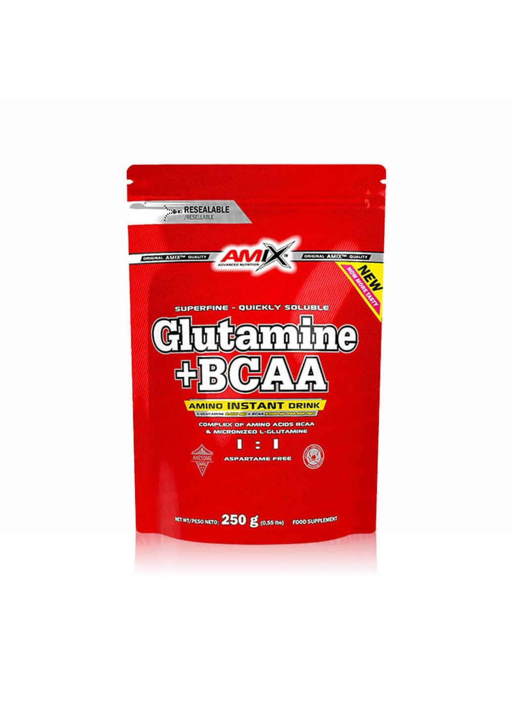 Амінокислота Nutrition L-Glutamine+ BCAA, 250 грам Манго Amix Nutrition (293482669)