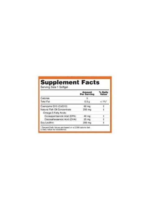 CoQ10 with Omega-3 Fish Oil 60 Softgels Now Foods (362418951)