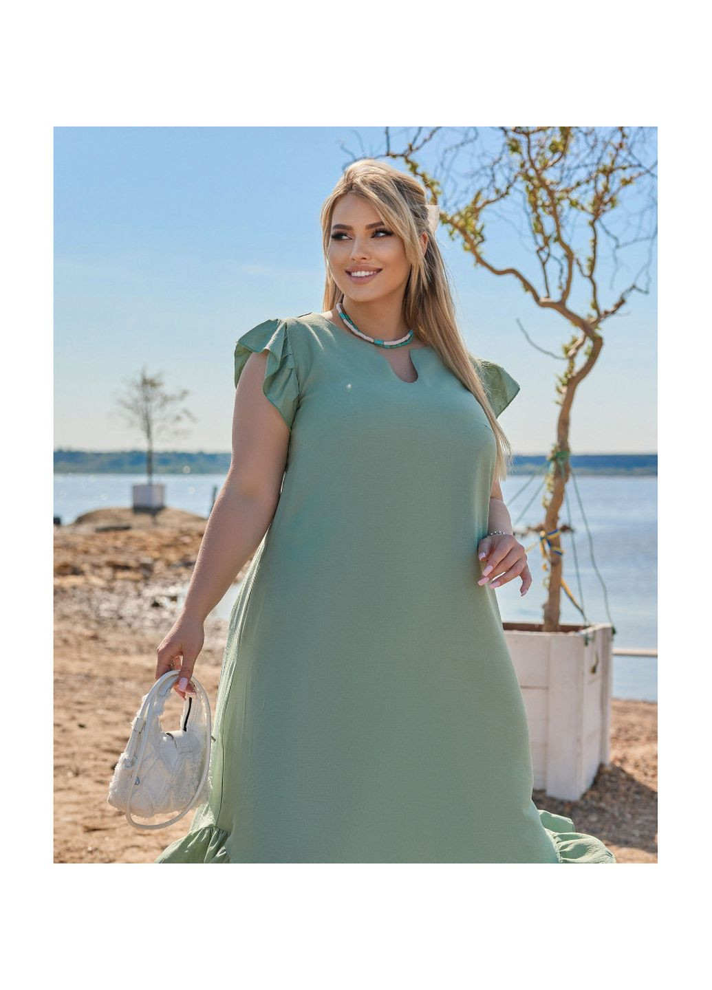 Оливкова сукня Liton