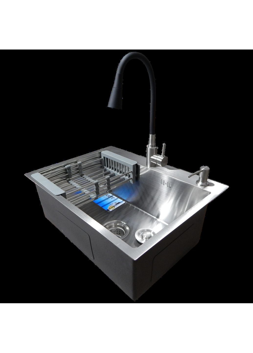 Комплект кухонной мойки KRF 6045 DECOR (3.0/1.0 мм) SATIN Kraft (365264922)