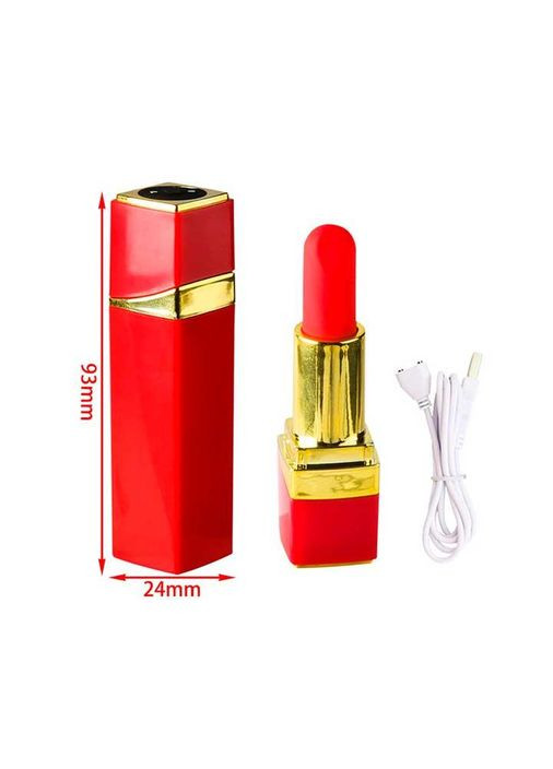 Вибратор для клитора "Помада" 10 режимов USB черный No Brand (370611906)