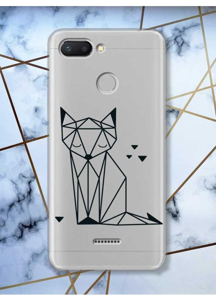 Прозрачный чехол на Xiaomi Redmi 6 Лиса (принт 126) Creative (359491434)
