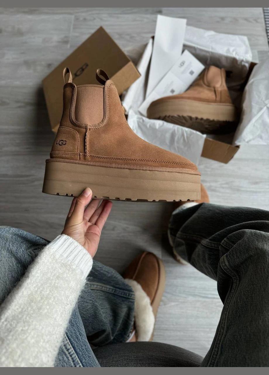 UGG Neumel Platform Chelsea Boot Chestnut No Brand Neumel Platform Chelsea Black (315748657)