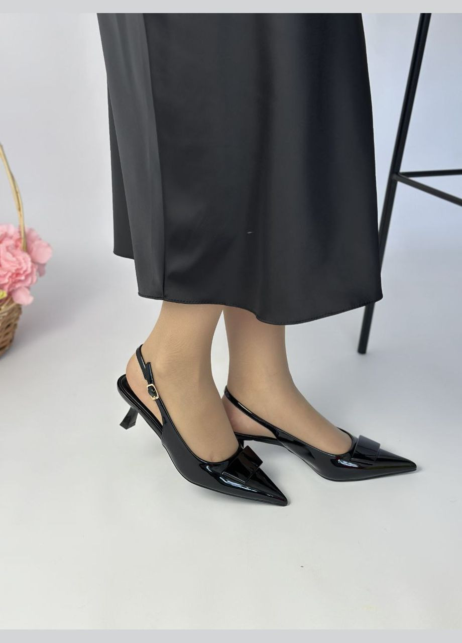 No Brand Стильні жіночі туфлі слінгбекі чорний з, — всесезон (326812271)