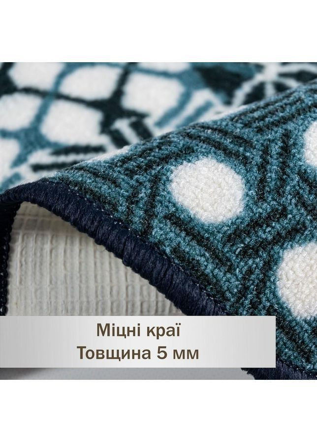 Набор ковриков для ванной комнаты Taba 314-2 57х90 и 57х60 см темно-бирюзовый No Brand (364969156)