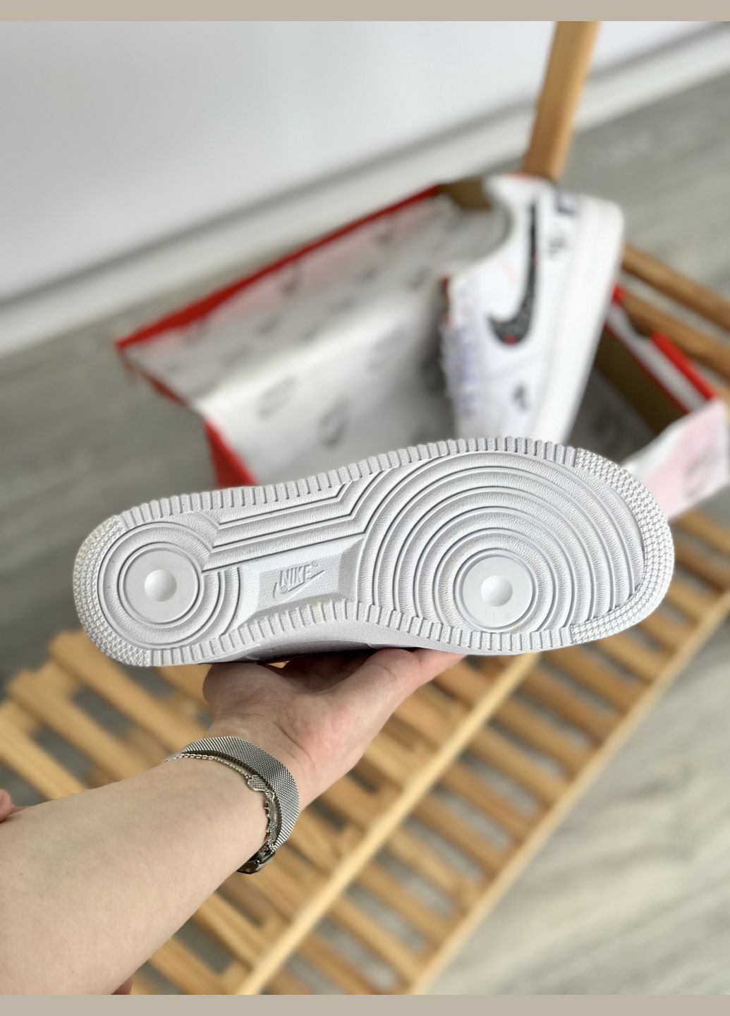 Кроссовки женские Nike Air Force 1 Low Just Do It White | Найк Аир форс 1 низкие белые No Brand белые демисезоны (307397790)