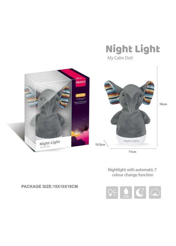 Ночник MBQ 664-3 A (72) “Слоненок”, подсветка, высота 16 см, в коробке China 145767 (367854045)
