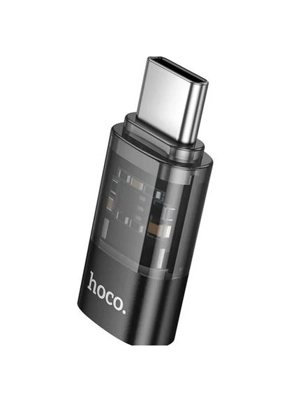 Адаптер UA36D Type-C to Lightning (M/F) Black Hoco (400503516)