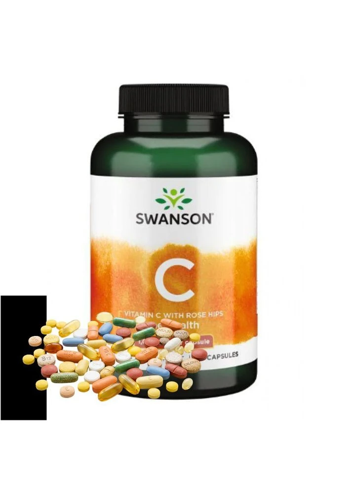 Vitamin C with Rose Hips 1000 mg - 90 caps (Пошкоджена банка) Swanson (388716825)